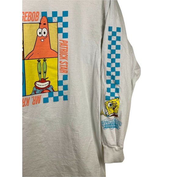 Nickelodeon Spongebob Squarepants White Long Sleeve All Over  Men's Shirt Sz XL - Picture 5 of 10